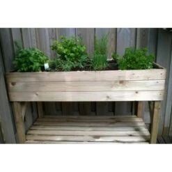 Verhoogde Moestuinbak - 120 × 60 × 86,5 Cm -Tuinbenodigdheden kweektafel hout naturel 1535801203 1 600