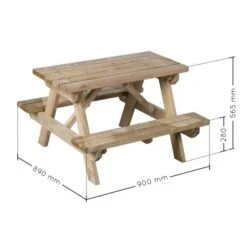 Picknickbank Auréa NATUREL - Ca. 90 × 89 × 56,5 Cm -Tuinbenodigdheden picknickbank aura naturel 1669188281 4 600